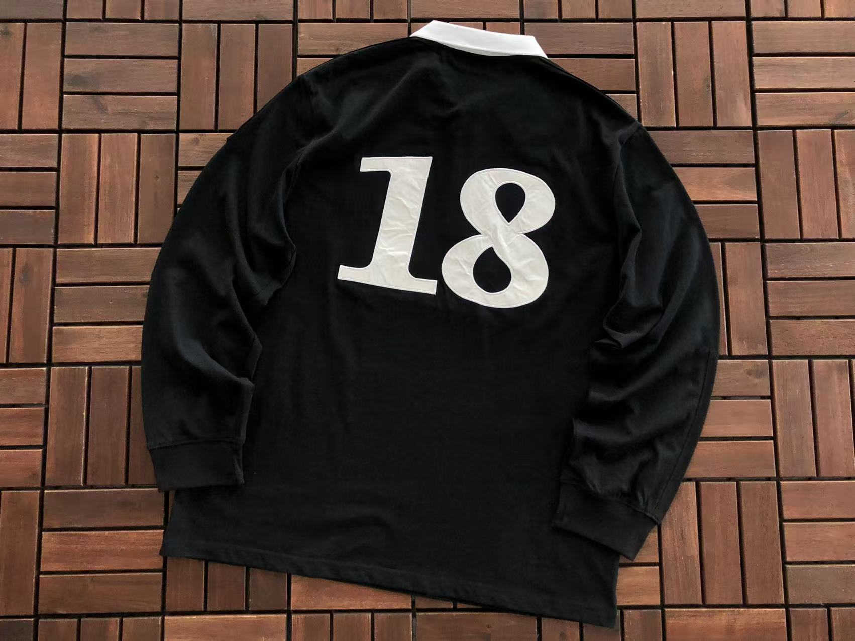 Camisa Polo Rugby Corteiz 18 Black