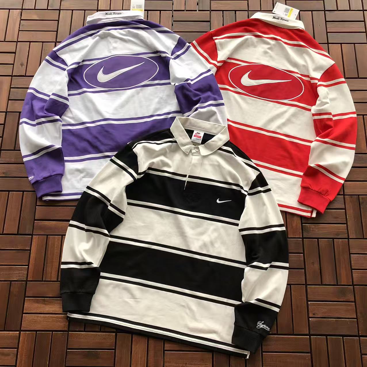 Camisa Polo Rugby Nike x Supreme Listrada