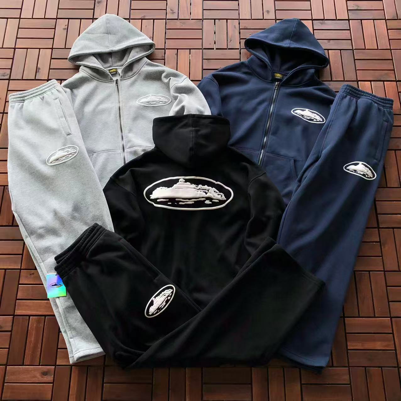 Conjunto Moletom Corteiz Island Zip Hoodie